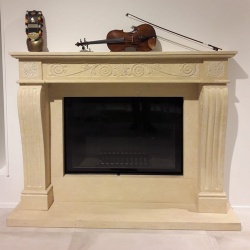 Marble Vicenza Beige Fireplace Mantel
