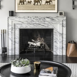Marble classic choice for fireplace in the living room