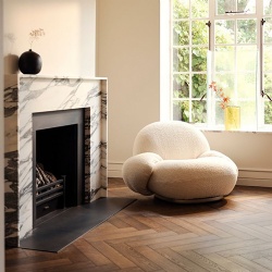 Marble fireplace creation for Architects contemporary living project