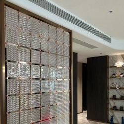 Metal and Glass Interior Wall Construction