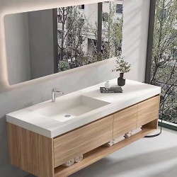 Modern Bathroom Vanities with Solid Surface Basin