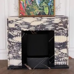 Modern Fireplace Mantel from European Marble