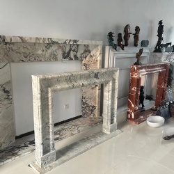 Modern Marble Fireplace Mantel for Hotel and Apartment Construction