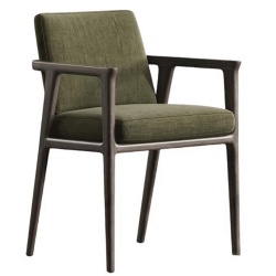 Modern Style Cafe Dining Collection Hotels Ergonomic Solid Wood Chairs with Fabric Cushions Dinning Chair