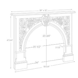 Neo-Palladian marble fireplace mantel supplier