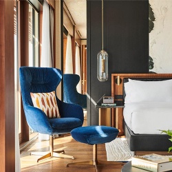 Plush Soft Velvet Upholstery Lounge Chair