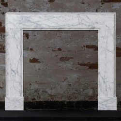 Queen Anne style Carrara marble mantelpiece