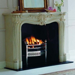 Regence Marble and Limestone Fireplace Mantel
