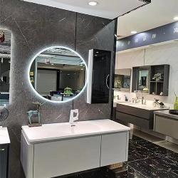 Residential Style Bath Vanities and Modern LED Lighting Mirror