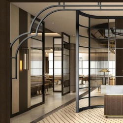 Restaurent obscure glass partition in AC by Marriott Malaysia