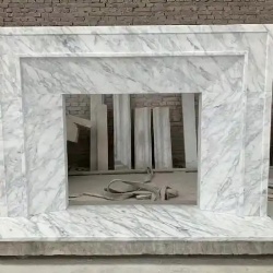 Romantic french marble fireplace mantel