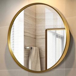 Round vanity mirror with bronze stainless stee frame