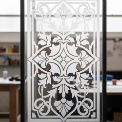 Sandblasted Frosted Glass with Custom Pattern