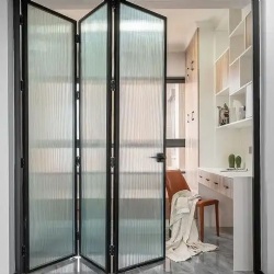 Stacking aluminum glass interior room divider and partition
