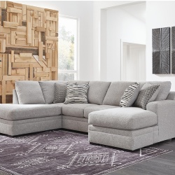Stain resistant sectional sofa with chaise