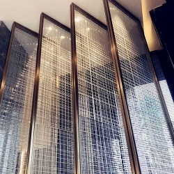 Stainless Steel Metal Mesh Laminated Decorative Glass