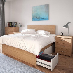 Student Flatform Bed with Side Storage