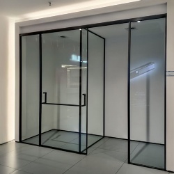 T Layout Bathroom Glass Wall Partition