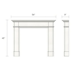 THE ASCOT LIMESTONE FIREPLACE