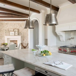 Taj Mahal Quartzite Residential Kitchen Countertop Application