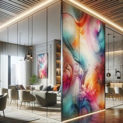 UV Digital Printed Glass for Interior Wall