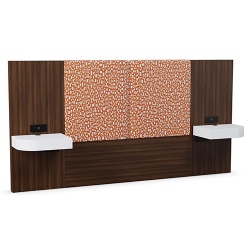 Upholstered Headboard with Wood Base and Frame in Hampton Inn and Suites