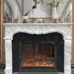 antique marble fireplace mantel replica