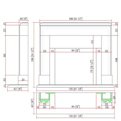 architectural natural stone fireplace surround design