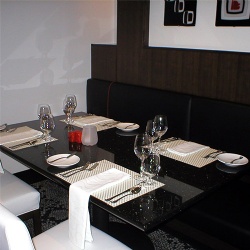 black granite furniture surface for restaurant table tops