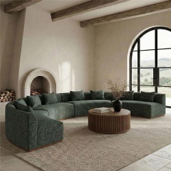chenille upholstered modular sectional sofa