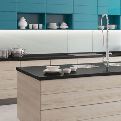 custom absolute black granite kitchen countertop