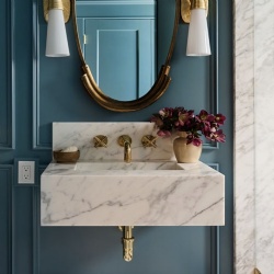 custom marble vanity for luxury bathrooms