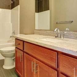 durable freestanding vanities for high traffic hotels