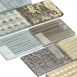 fabric interlayer laminated glass sample box