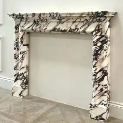 fireplace mantel by italian marble Calacatta viola