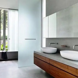 frosted glass panel for bathroom partition wall