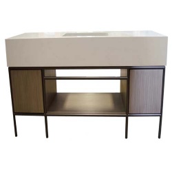 guest room bathroom vanity with storage