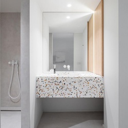 honed terrazzo bathroom vanity top