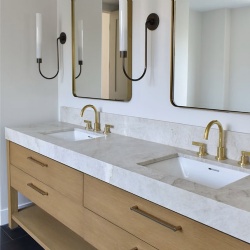 luxury hotel bathroom marble countertop