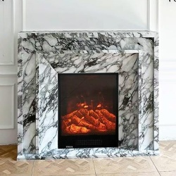 marble fireplace mantel for apartment and condominum