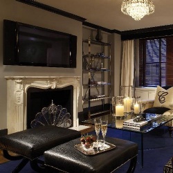 marble fireplace mantel furniture for hotel guestroom