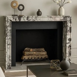marble fireplace mantel shelf Calacatta Viola