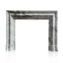 modern linear marble fireplace surround