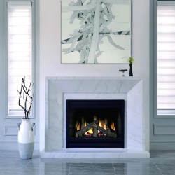 natural stone fireplace surround for hotel lobby