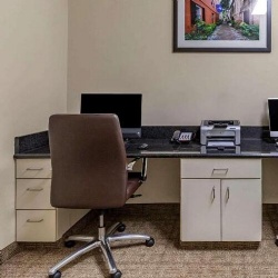 office furniture with granite working surface in hotel business center
