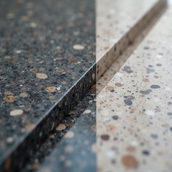 polished vs honed terrazzo bathroom vanity top difference