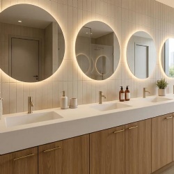 quartz countertop with undermount sink