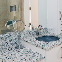 recycled aggregate terrazzo vanity top