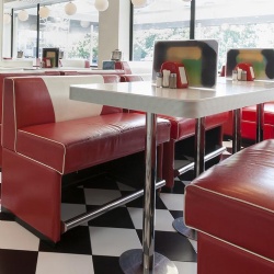 retro restaurant booth for American diner decor
