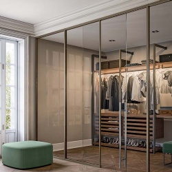 sliding glass door walk in wardrobe